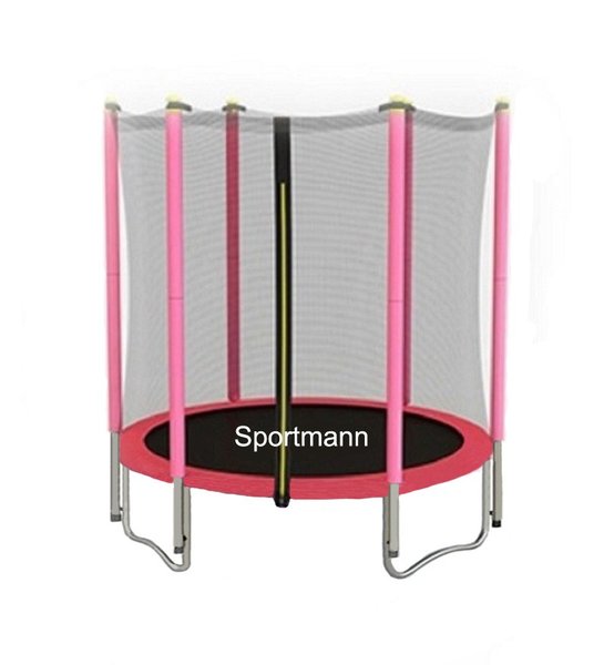 Trambulina cu plasa de protectie Sportmann roz 140 cm