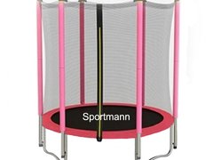 Trambulina cu plasa de protectie Sportmann roz 140 cm
